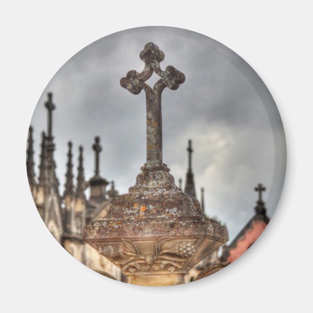 Imã Cruz de cemitério close-up, Portugal (Frente)