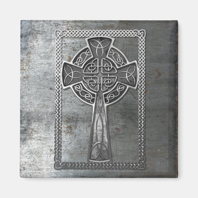 Imã Cruz de metal vestida (Frente)