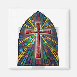 Imã cruz de vidro contida