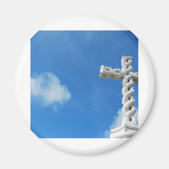 Imã Cruz em nuvens e céu azul (Frente)