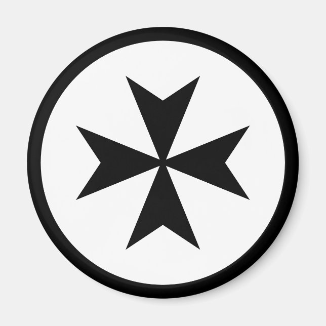 Imã Cruz maltesa negra (Frente)