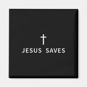 Imã Cruz Minimalista Cristã Jesus Salva Modo Religioso