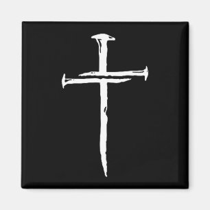 Imã Cruz Religiosa Cristã Minimalista Três Pregos J