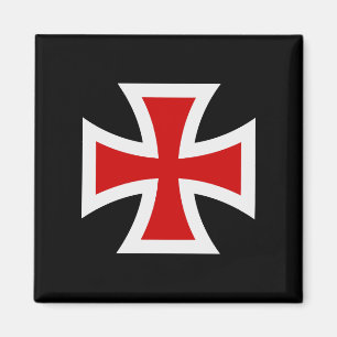 Imã Cruz Templária Cavaleiro Premium Honra Arte Fina