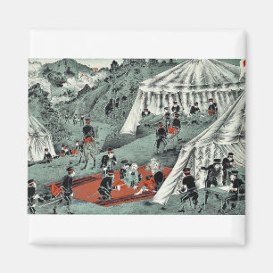 Imã Cruz vermelha japonesa que toma dos soldados