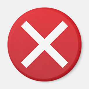 Imã Cruz vermelha nenhum símbolo incorreto de X