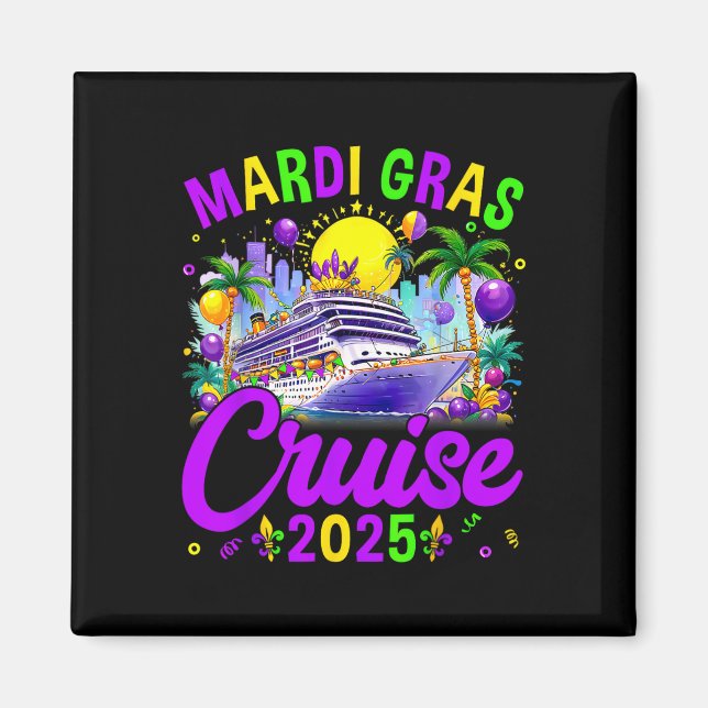 Imã Cruzamento Familiar Mardi Gras Carnaval 2025 (Frente)