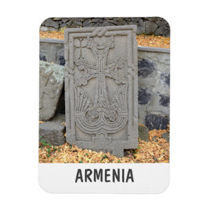 Ímã Cruzamentos de pedra antigos (khachkars) na Armên