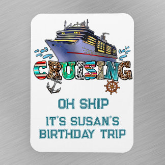 Ímã Cruzeiro de Aniversário Personalizado Oh Navio