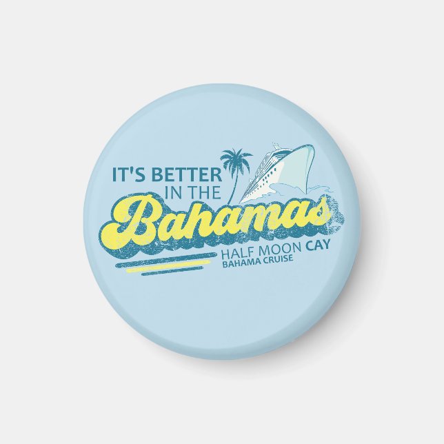 Imã Cruzeiro de Férias com Magnetas das Baamas de Meia (Frente)