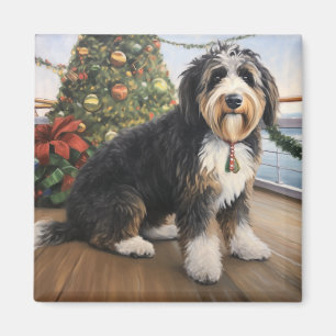 Imã Cruzeiro de Natal Bernedoodle: Feriado Pawsome