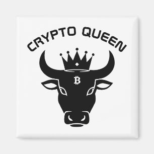 Imã Crypto Queen Personalizado White