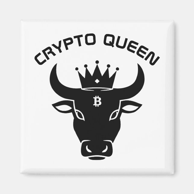 Imã Crypto Queen Personalizado White (Frente)