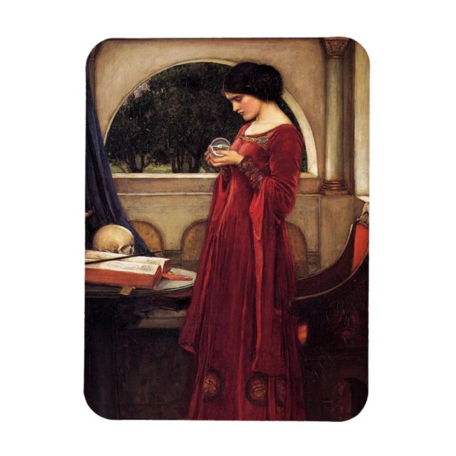Ímã Crystal Ball por John William Waterhouse (Vertical)