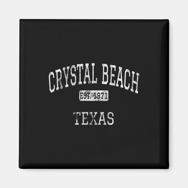 Imã Crystal Beach Texas Tx Vintage (Frente)