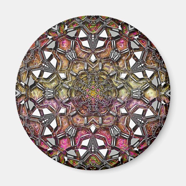 Imã Crystal Mandala Metálico (Frente)