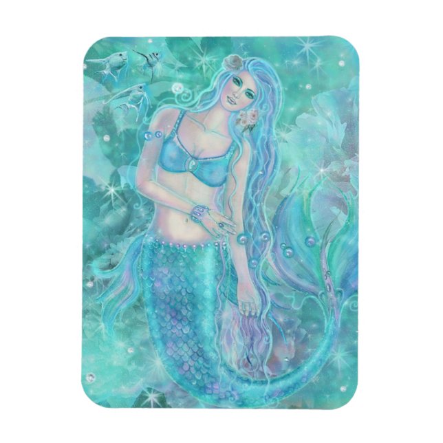 Ímã Crystal Mermaid Sonha com Renee Lavoie Postcard (Vertical)