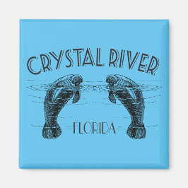 Imã Crystal River Florida com Manatees