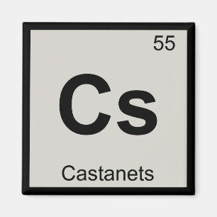 Imã Cs - Castanholas Música Química Tabela Periódica
