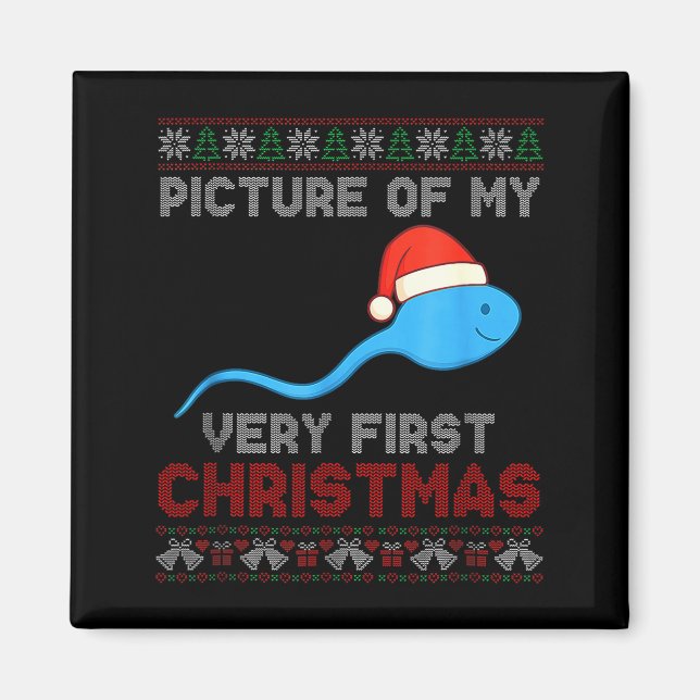 Imã Cture Of My Very First Christmas Joke Funny Xmas  (Frente)