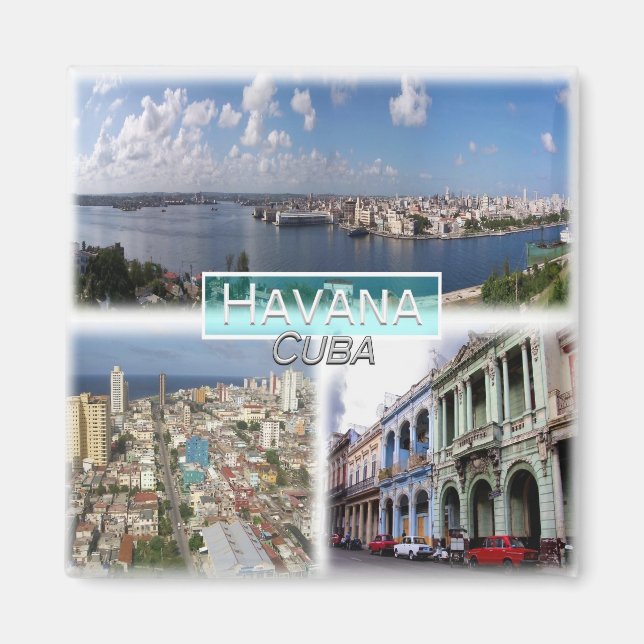 Imã CU0014 America, Cuba, Havana, Fridge (Frente)