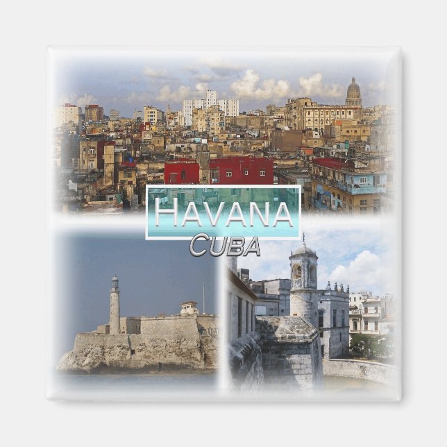 Imã CU0015 America, Cuba, Havana, Fridge (Frente)