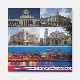 Imã CU - Cuba - Havana Mosaico - Colagem
