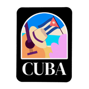 Ímã Cuba Flag Salsa Vintage
