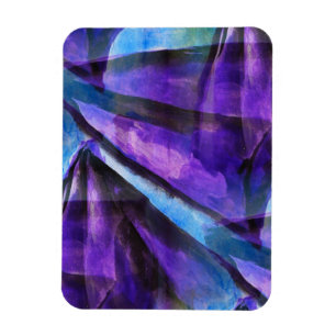 Ímã cubism sem emenda roxo, arte abstracta azul