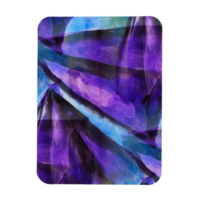 Ímã cubismo sem descontinuidades, arte azul de abstrat (Vertical)