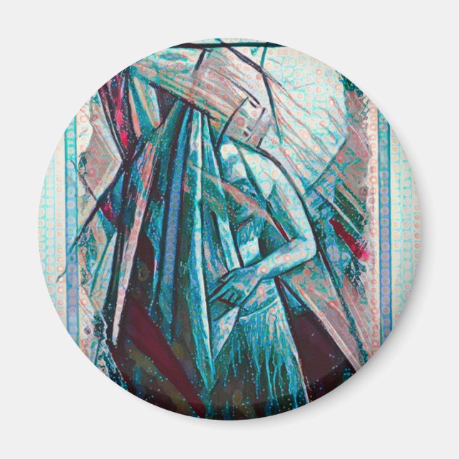 Imã Cubist Art Deco Belly Dancer (Frente)