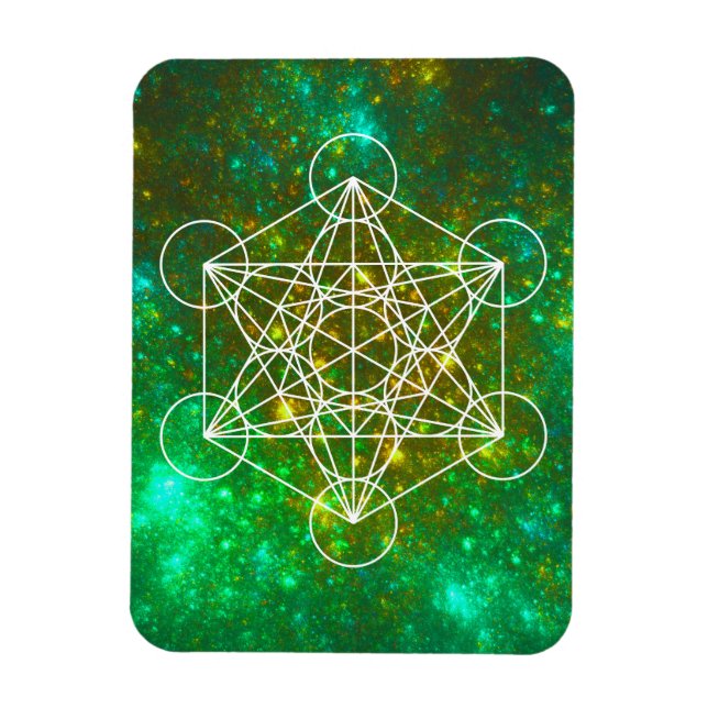 Ímã Cubo de Metatron, Geometria Sagrada, Símbolo Espir (Vertical)