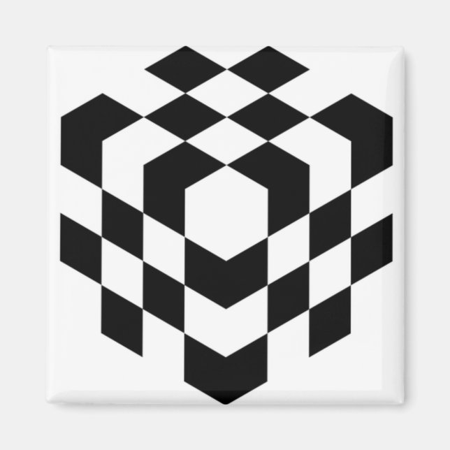Imã cubo de tabuleiro 3d (Frente)