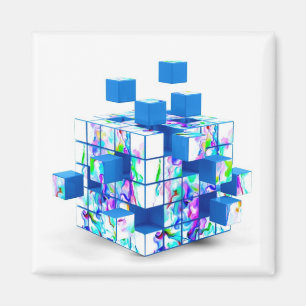 Imã cubo mágico engraçado