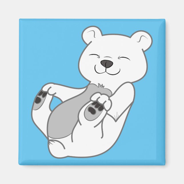 Imã Cubo Polar Bear (Frente)