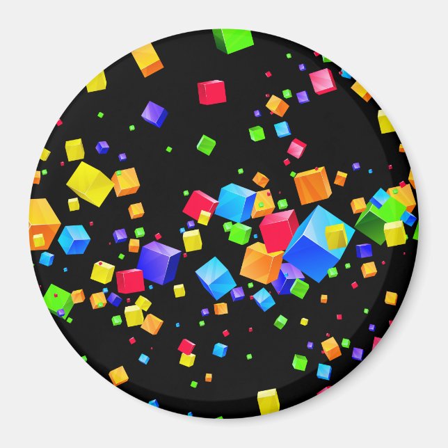 Imã Cubos Coloridos 2 (Frente)
