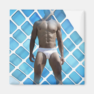 Imã Cueca do Homem de SlipperyJoe, abdominais masculin