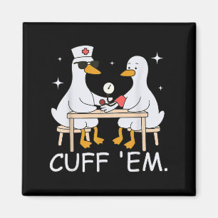 Imã Cuff Em Engraçado Enfermeira Enfermeira Goose Médi