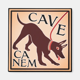 Imã Cuidado com a imagem greco-romana do cão "Cave Can