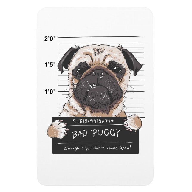 Ímã Cuidado com o cão (Vertical)