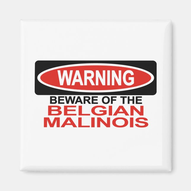 Imã Cuidado Com O Malinois Belga (Frente)