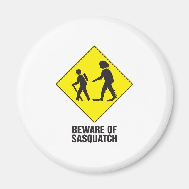 Imã Cuidado com o Sasquatch (Frente)