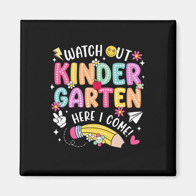 Imã Cuidado Jardim de Infância Aqui Vou Eu Kinder Volt (Frente)