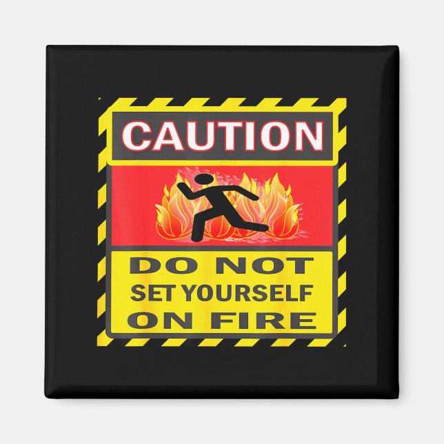 Imã Cuidado Não Se Incendie  (Frente)