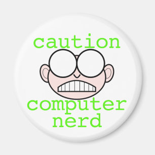 Imã Cuidado: Nerd do computador