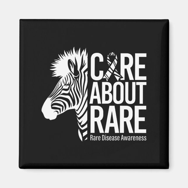 Imã Cuide da consciência da doença rara fita zebra  (Frente)