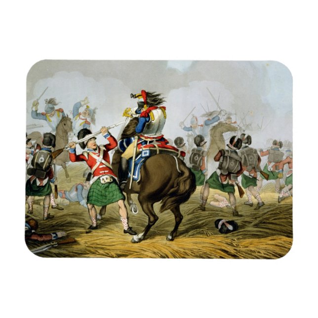 Ímã Cuirassiers franceses na Batalha de Waterloo, Char (Horizontal)