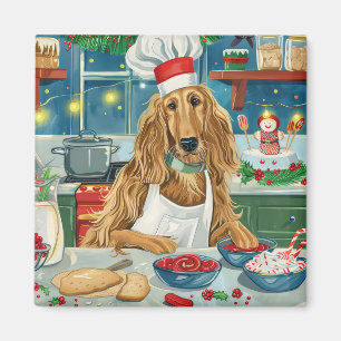 Imã Culinária de Férias do Afghan Hound: Natal Festivo