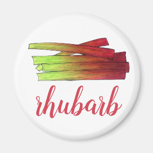 Imã Culinária Rhubarb Stalks Vegetais Comida Jardim Ve