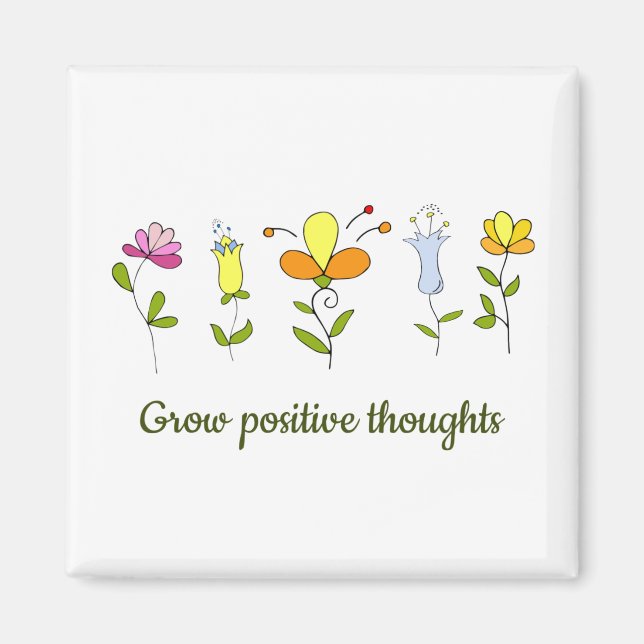Imã Cultivar flores de pensamentos positivos (Frente)